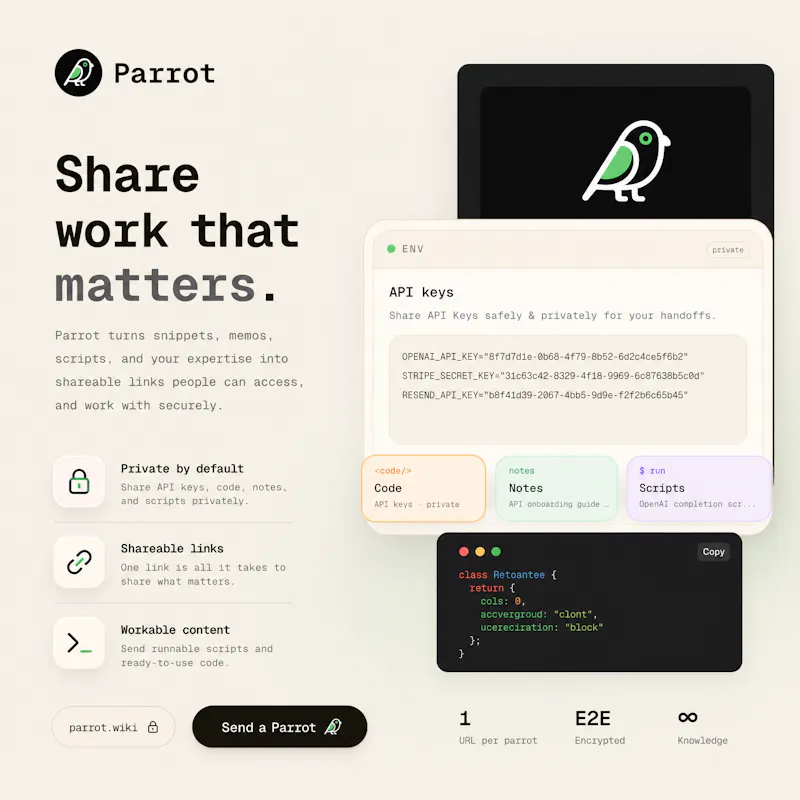 Parrot screenshot 2