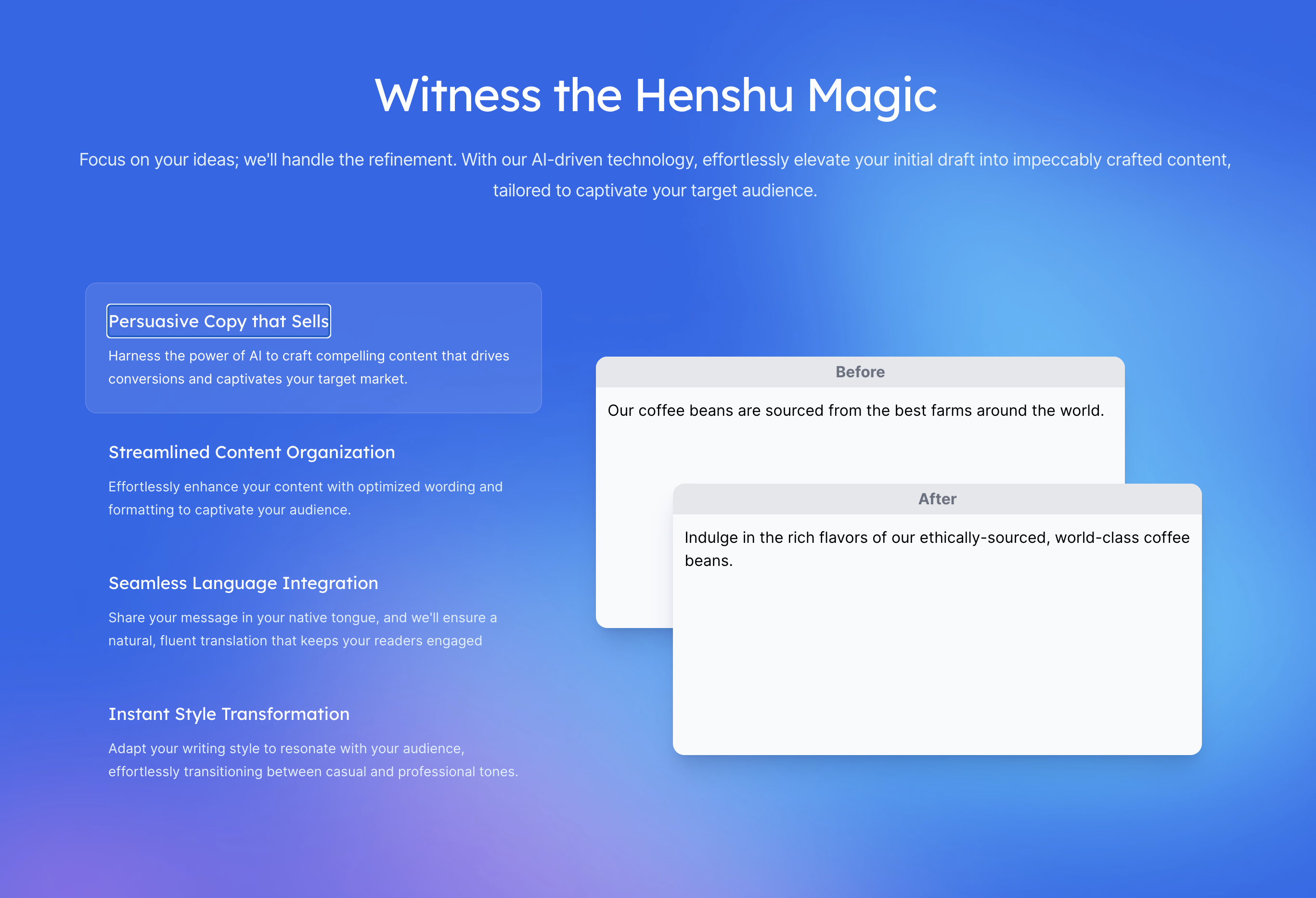Henshu.ai - 글쓰기는 특별했습니다 미디어 2