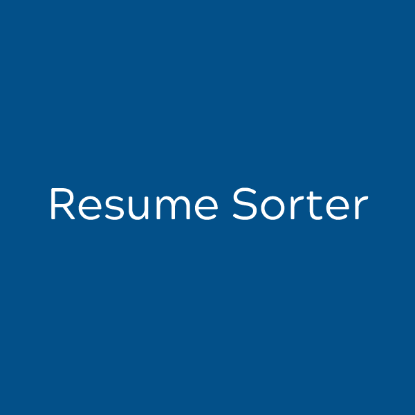 Resume Sorter