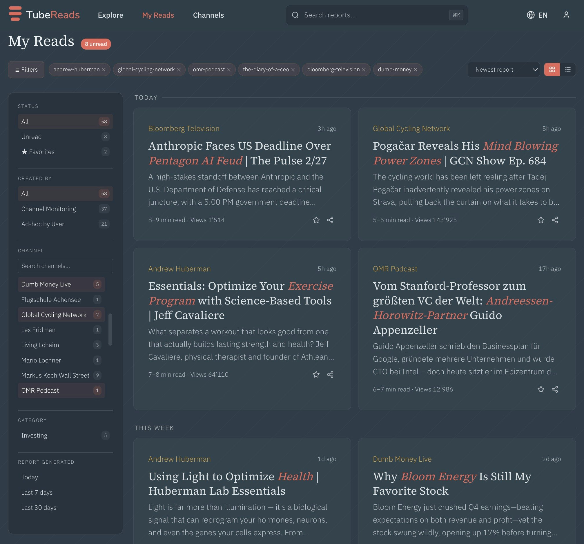 TubeReads - Screenshot 4 showing product features and functionality