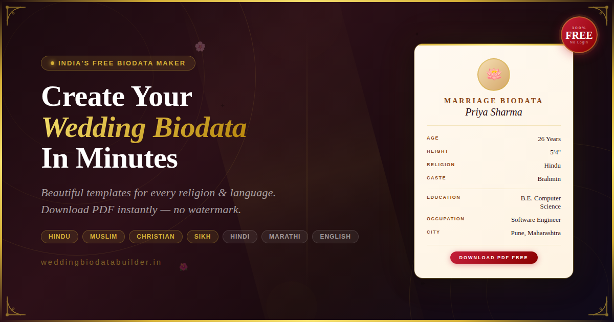 Wedding Biodata Builder gallery image