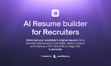 AI Resume Builder for Recruiters gallery image