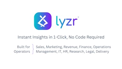 Lyzr 徽标，标语为“增强沟通方式”