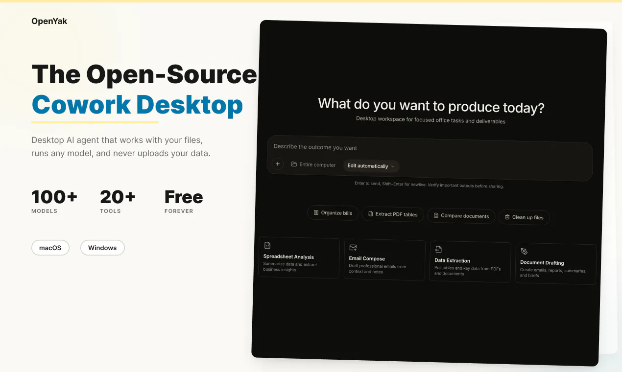 OpenYak screenshot 1