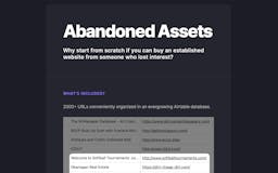 Abandoned Assets media 1