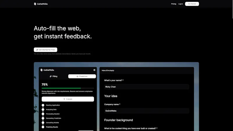 GoDotWebs screenshot 1 (video preview)