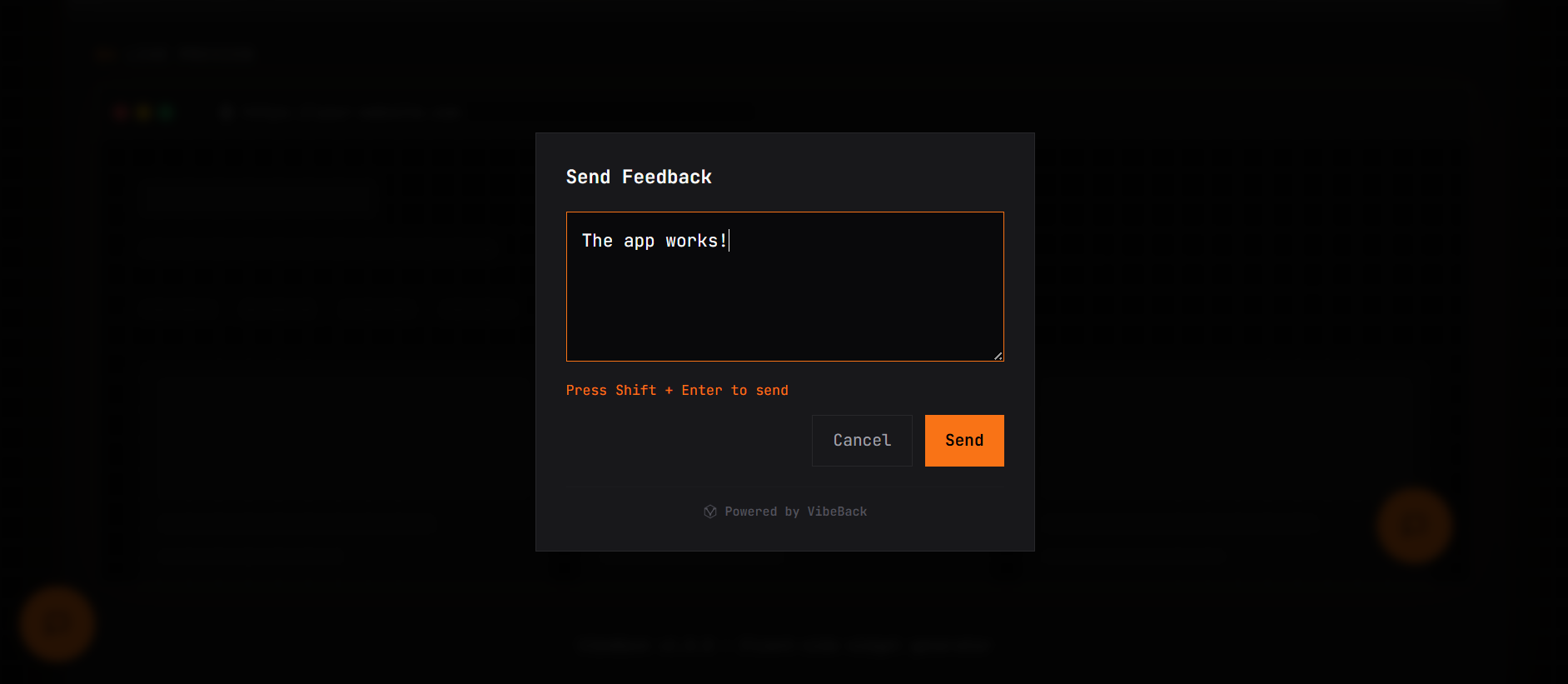 VibeBack - Screenshot 4 showing product features and functionality