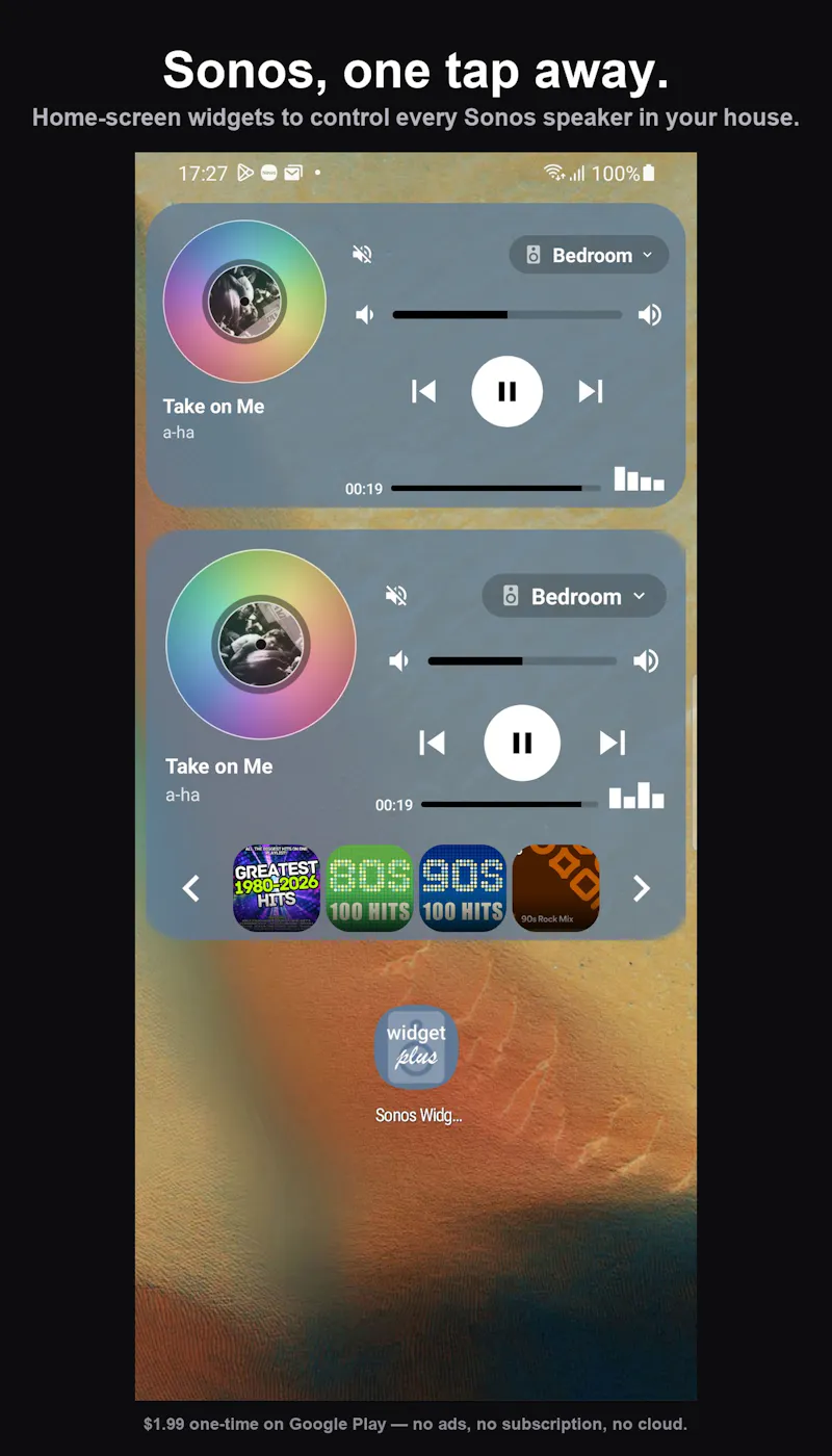 Sonos Widget Plus screenshot 1