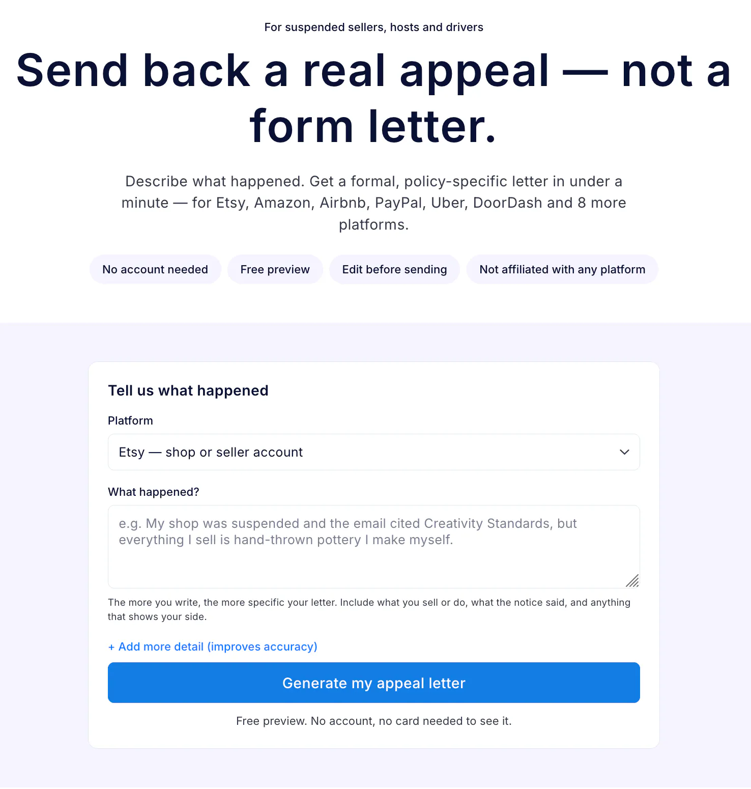 Reinstated: Etsy & Airbnb Appeals gallery image