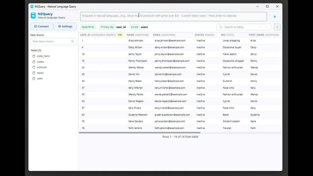 N2Query — AI SQL for MySQL & MariaDB gallery image