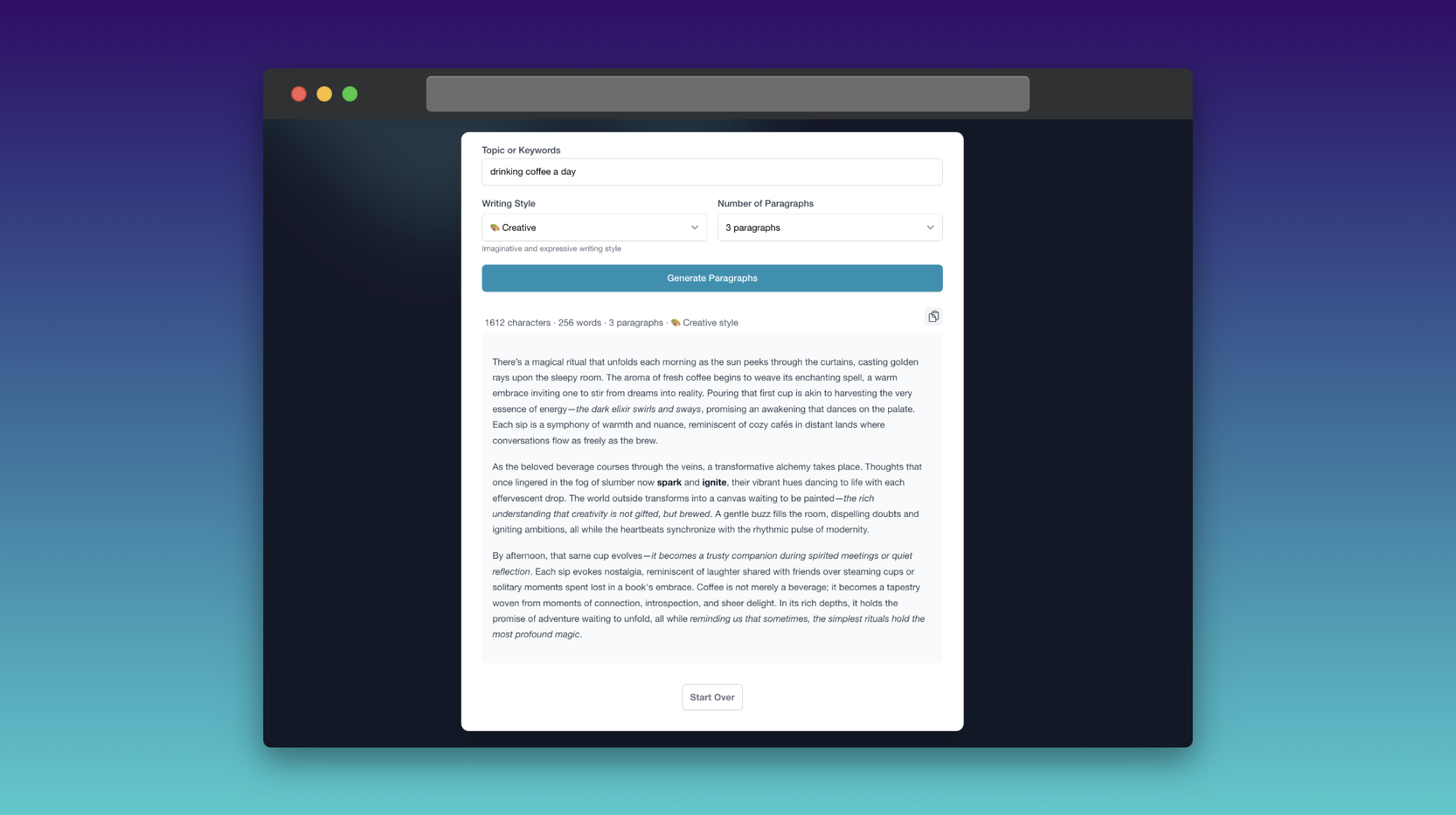 Free AI Paragraph Generator gallery image