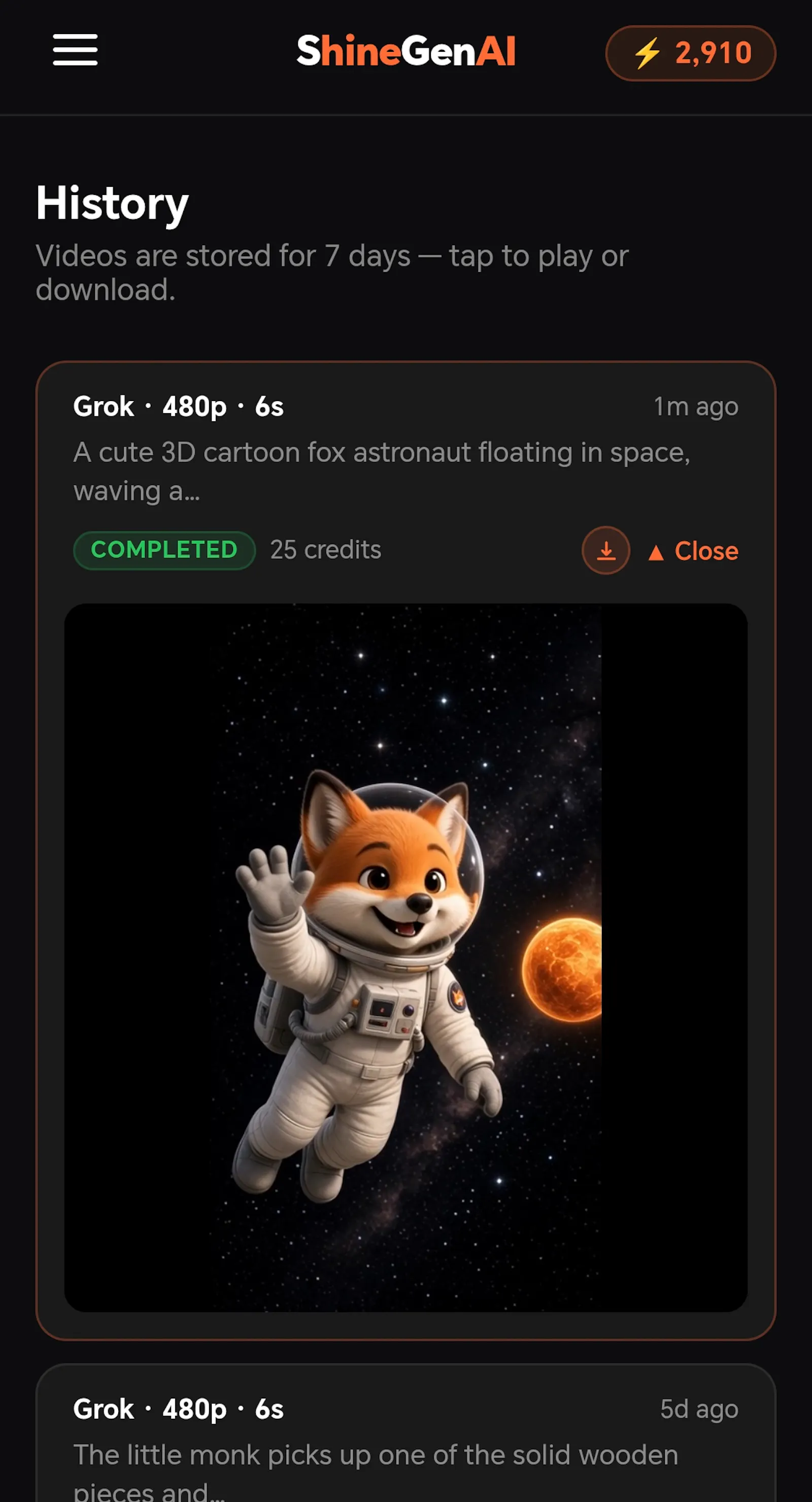 ShineGenAI: AI Video Generator screenshot 3