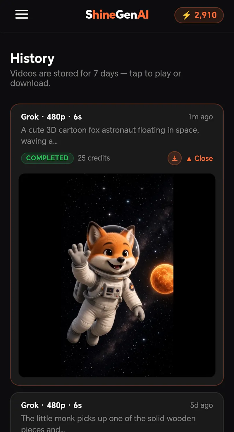 ShineGenAI: AI Video Generator screenshot 3