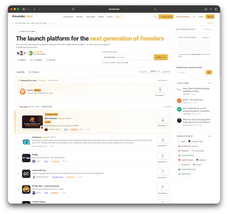 Founder.best screenshot 1