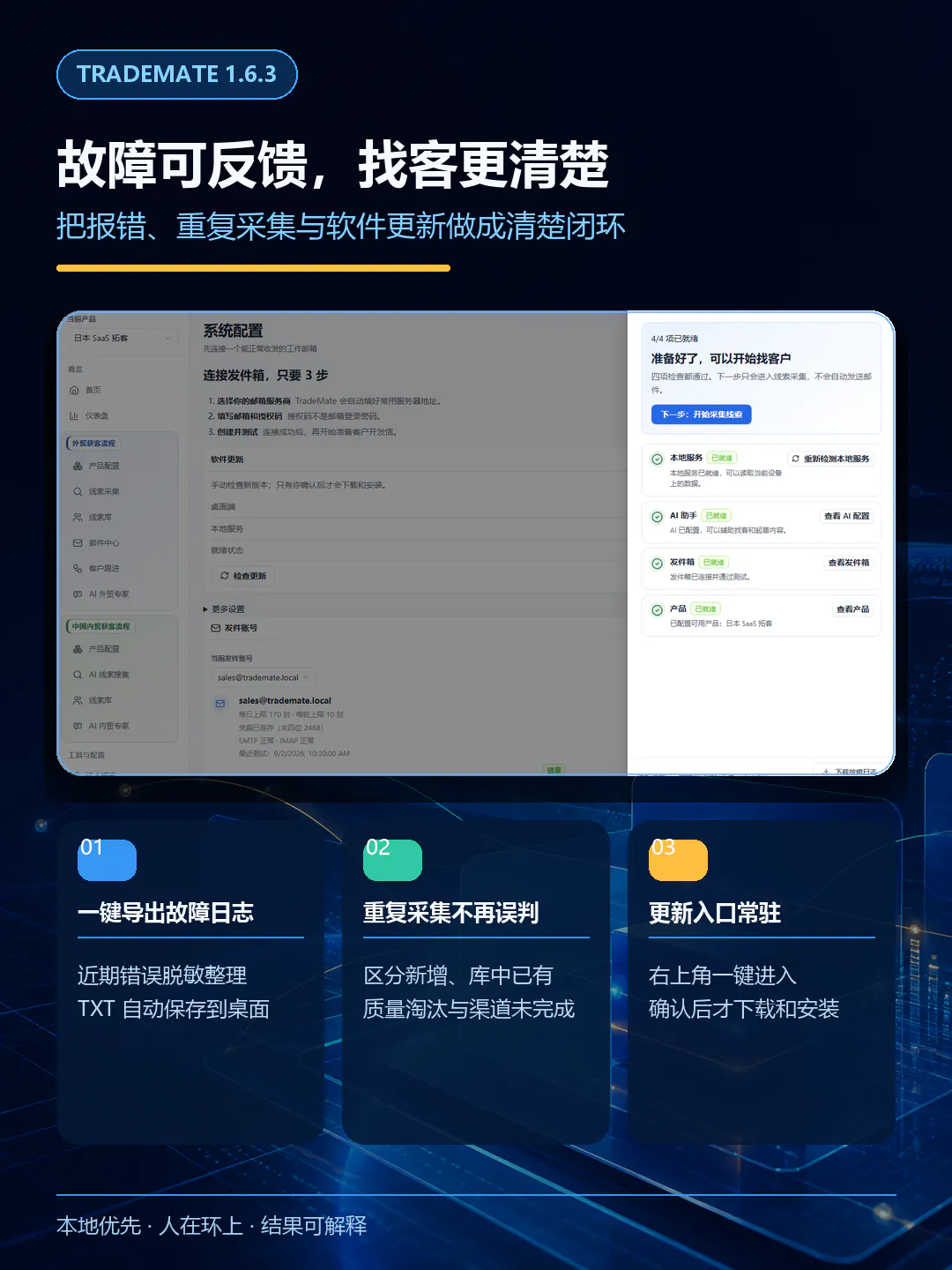 TradeMate · 外贸获客与客户跟进工作台 gallery image