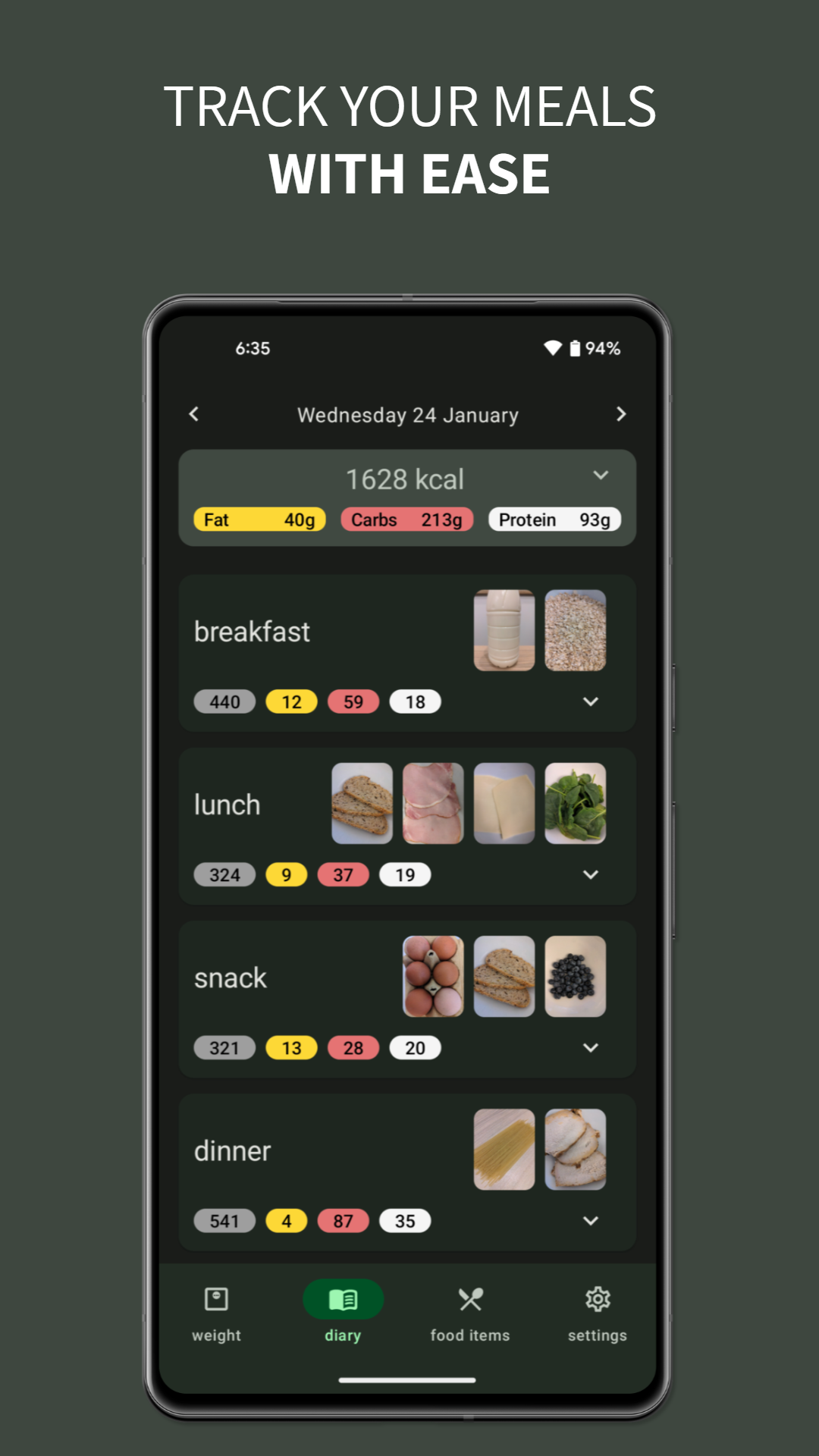 Mídia 5 de Calorias simples - Contador de calorias offline para Android