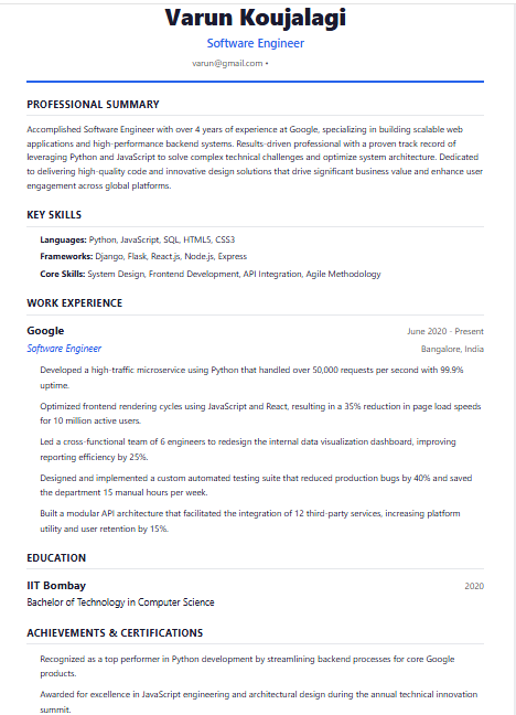 Resume AI gallery image
