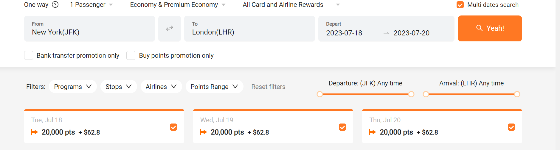 Média PointsYeah.com - Award Flight of Kayak.com, recherchez 1500 vols en 15 secondes 1