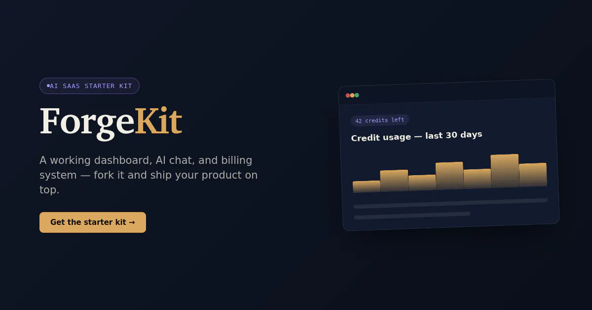 ForgeKit — AI SaaS Starter Kit 截图 4