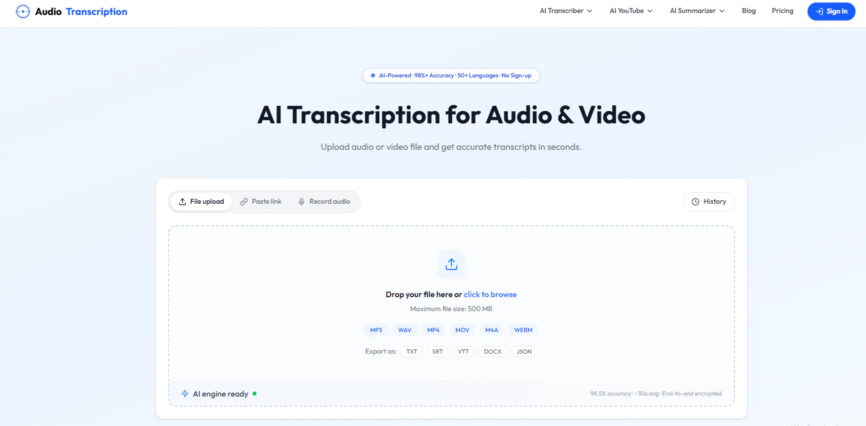 AudioTranscription.io gallery image