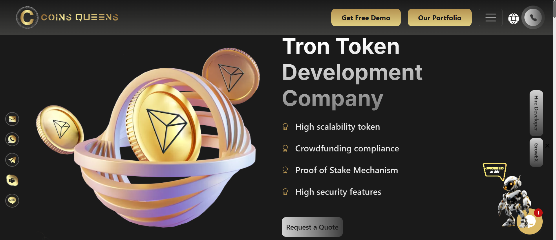 Tron Token Development - Main product screenshot demonstrating key features and user interface