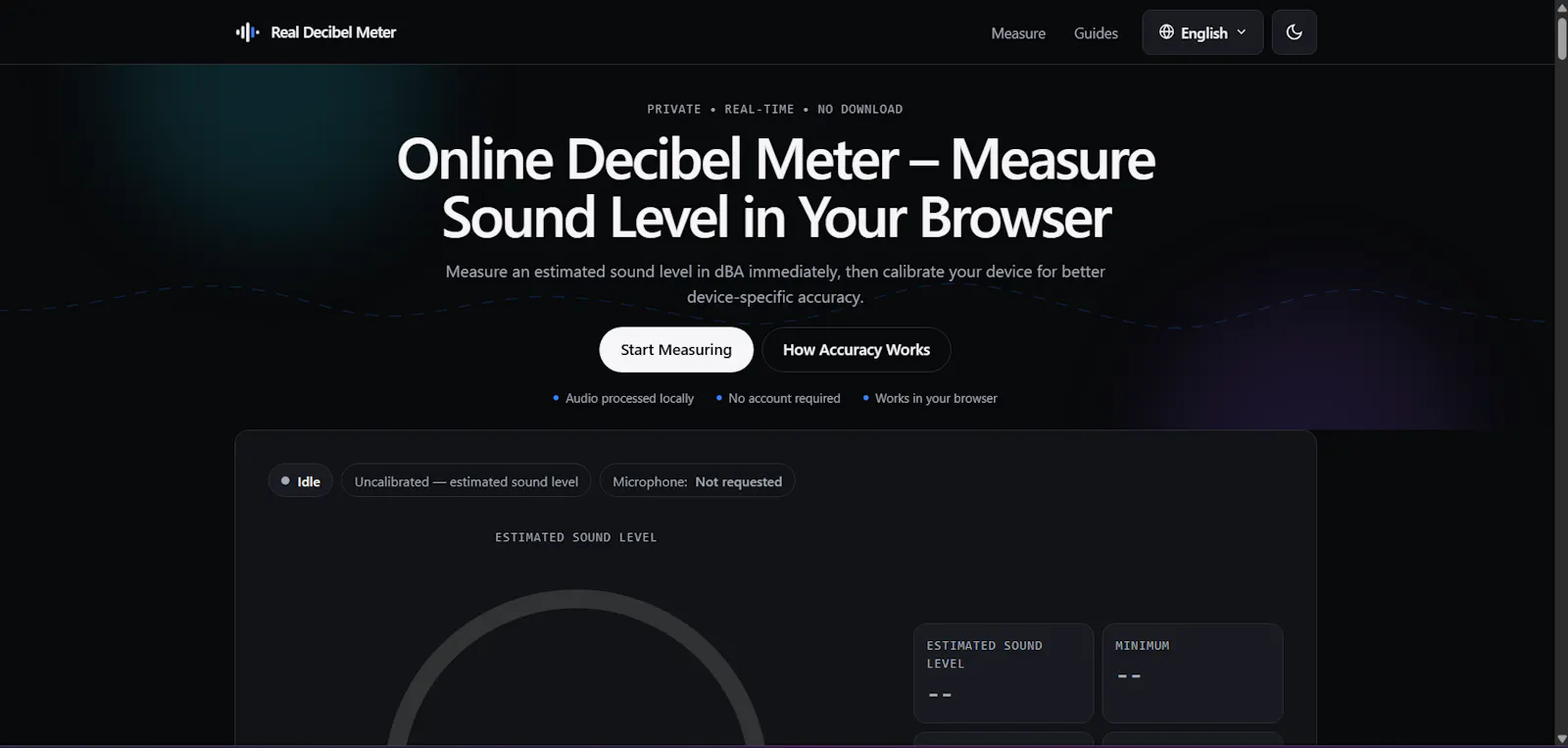 Real Decibel Meter screenshot 2