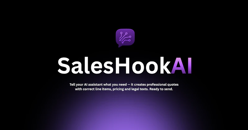 SalesHookAI screenshot 1