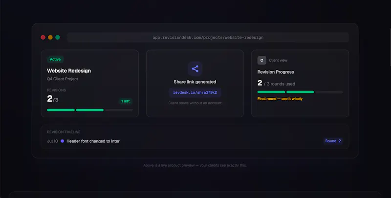 RevisionDesk screenshot 2