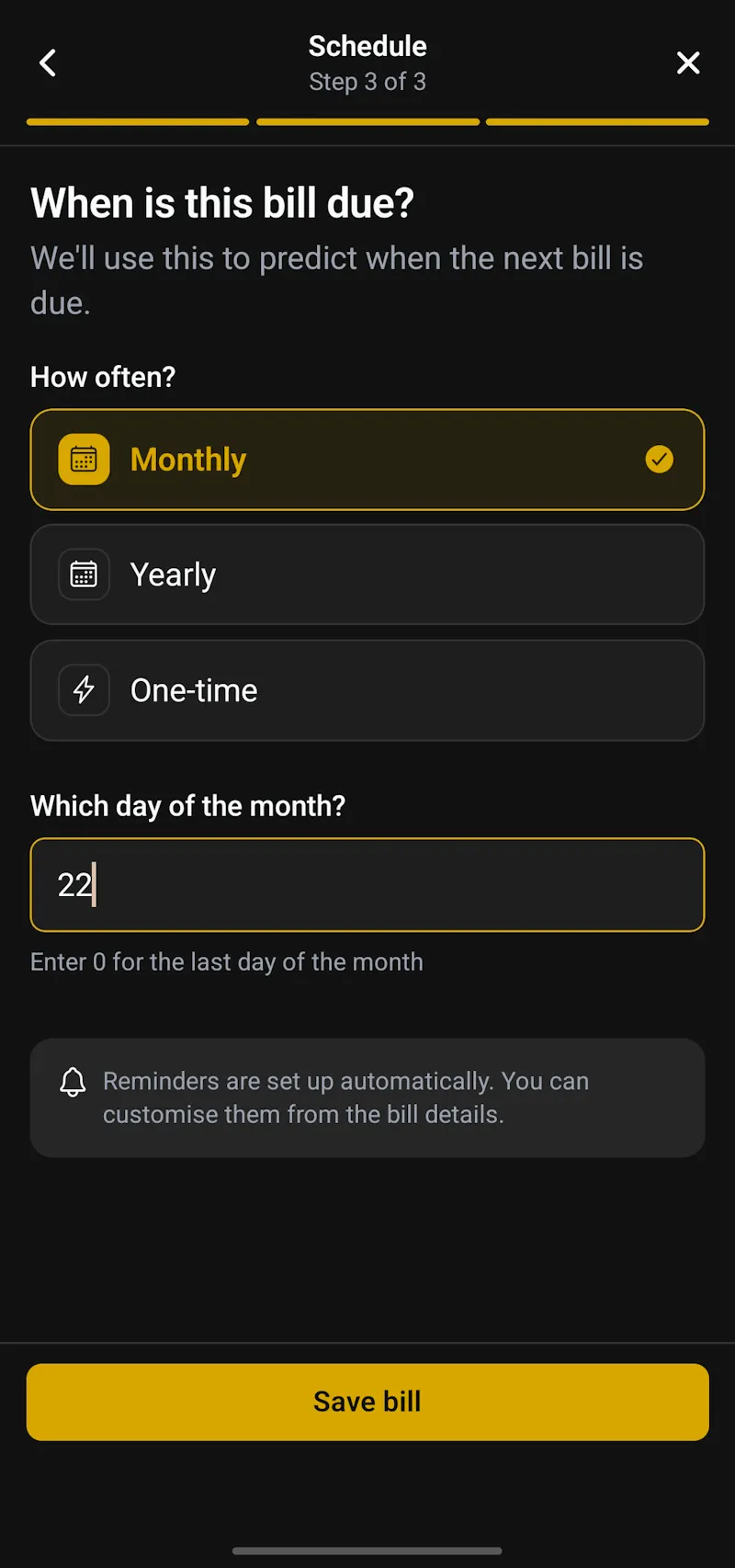 Bill Reminder screenshot 8