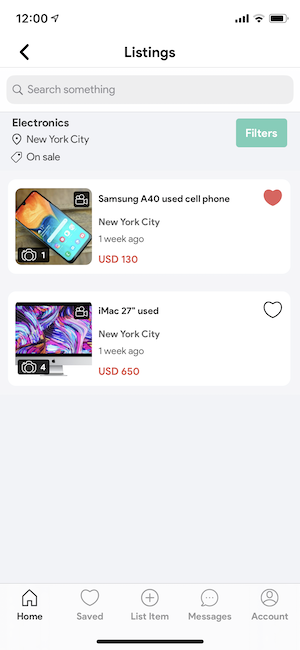 Bazaar | iOS Social Listings App gallery image