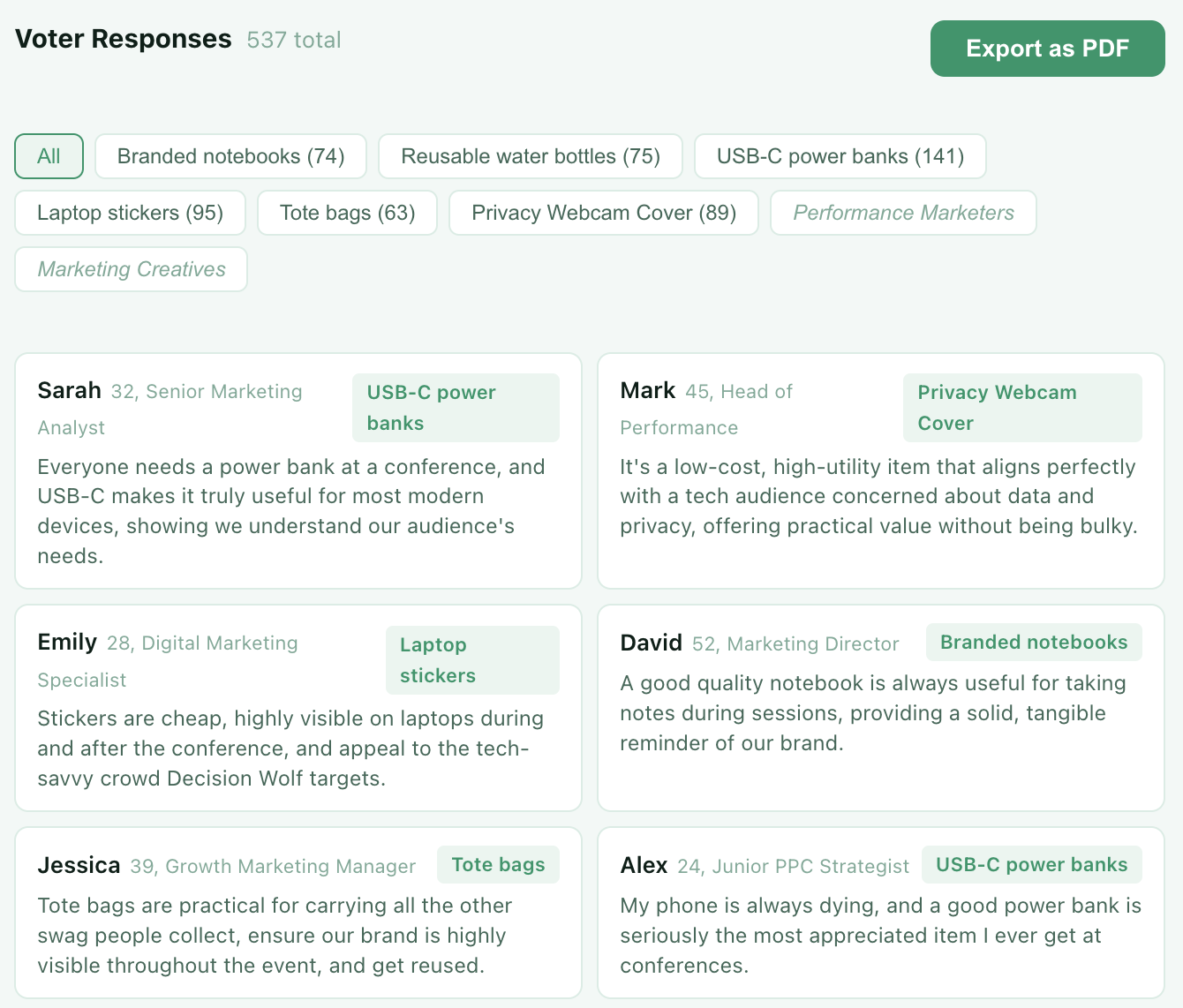 Decision Wolf - Poll 500 AI Personas gallery image
