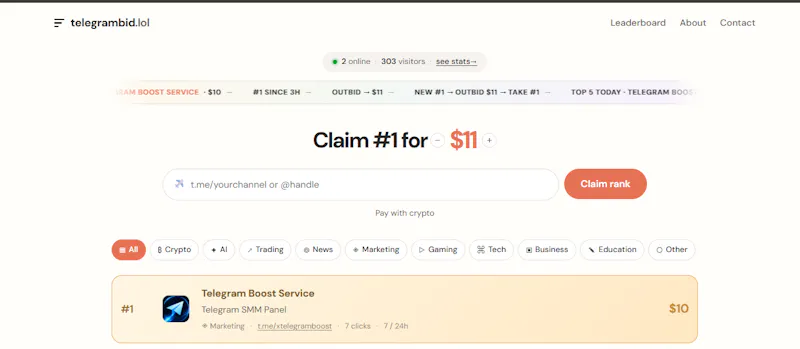 TelegramBid.lol — Claim your rank #1 screenshot 1