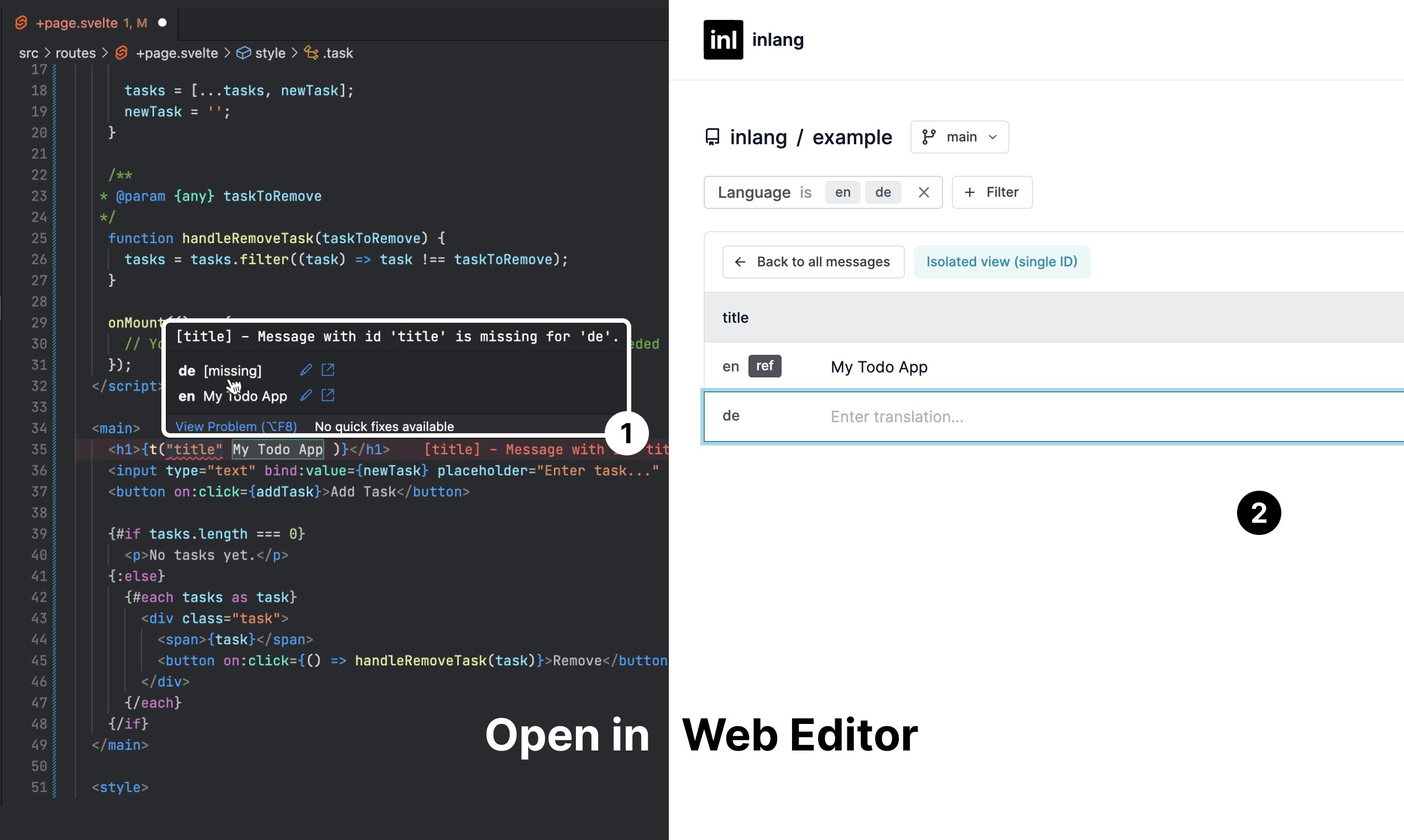 inlang VSCode Extension (Beta) media 5