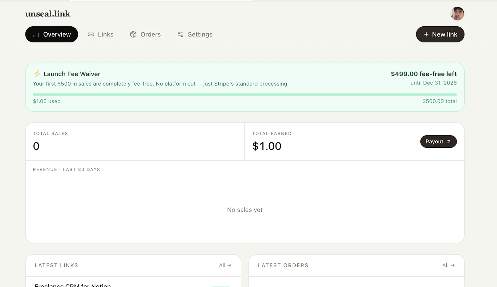 unseal.link screenshot 3