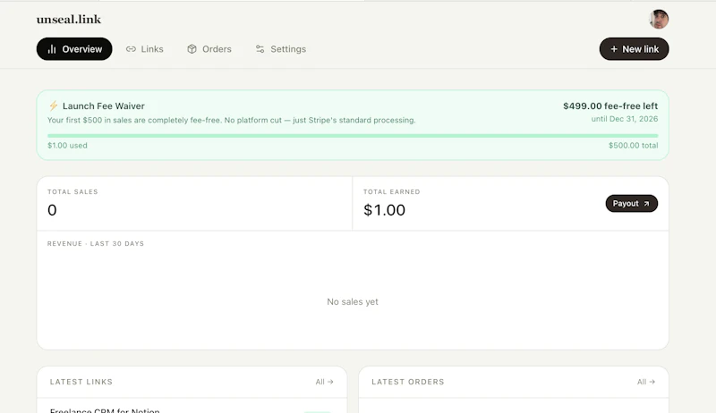 unseal.link screenshot 3