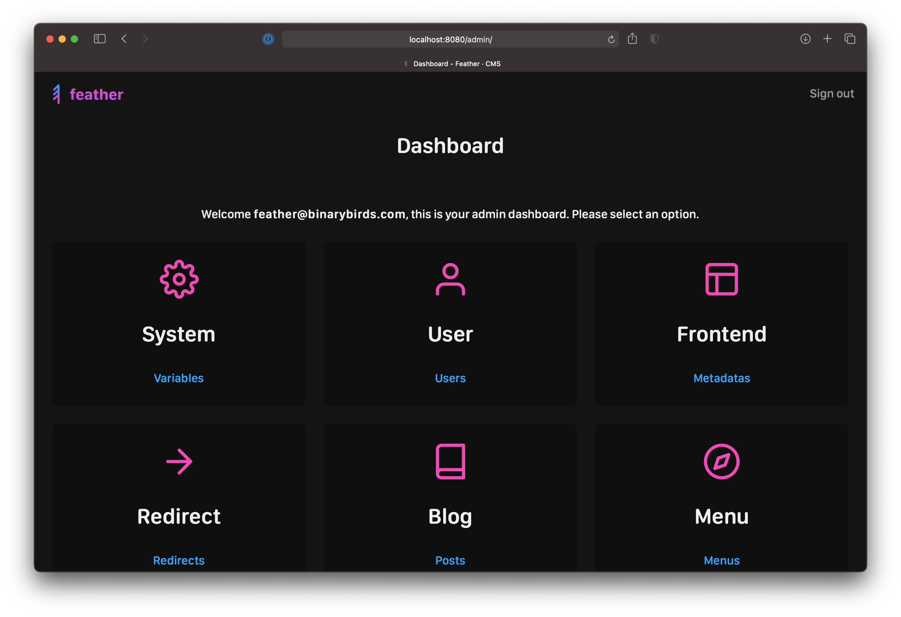 Feather CMS gallery image