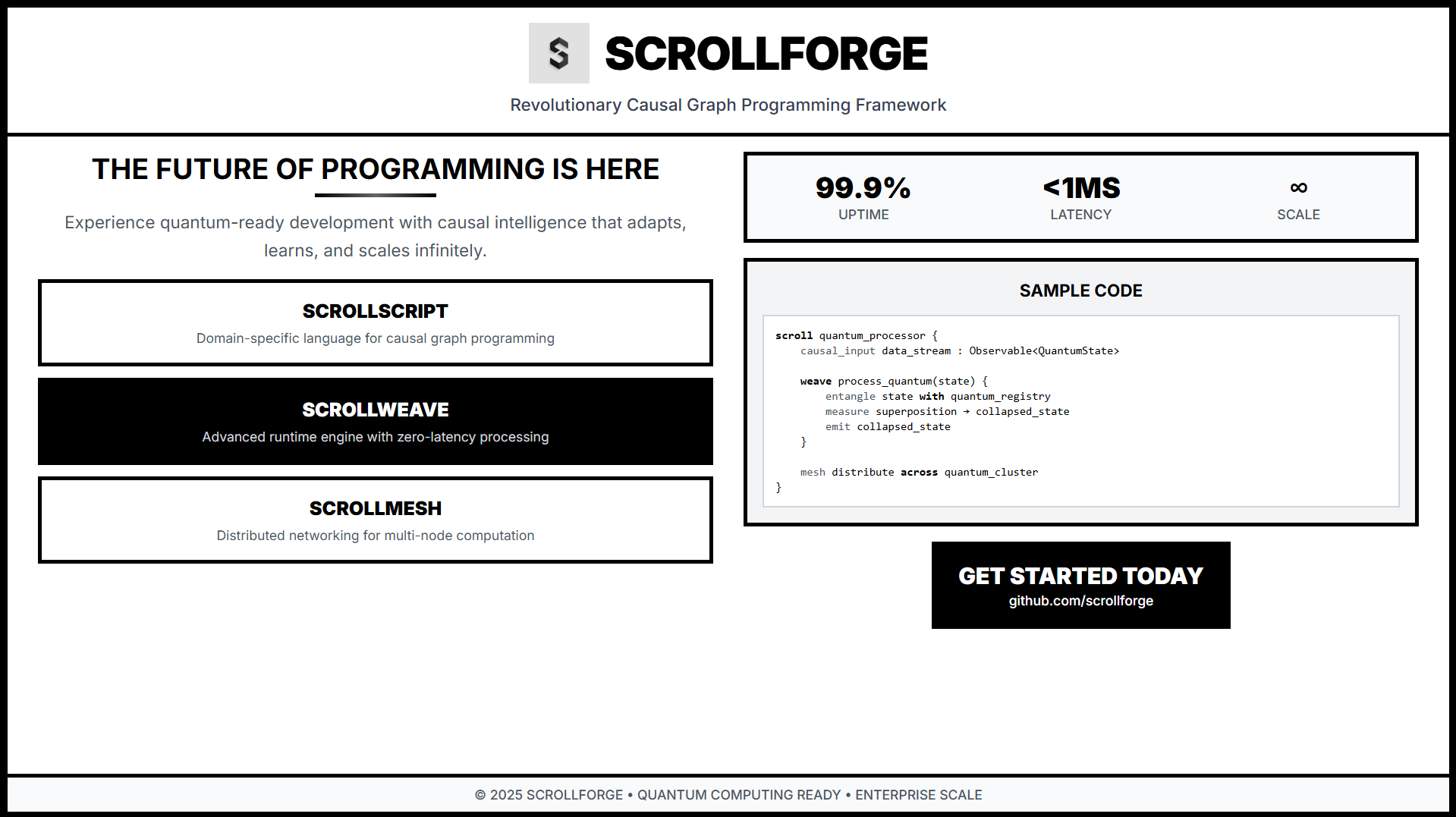 ScrollForge - Main screenshot showing features and interface