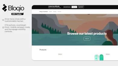 Bloqio CRO TopBar for Storefronts gallery image