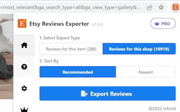 Etsy Reviews Exporter gallery image