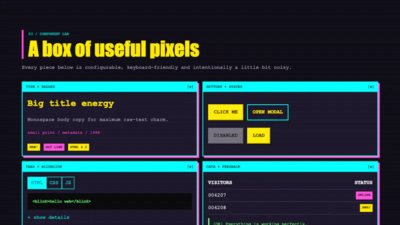 Retro Portal - Web Template screenshot 3