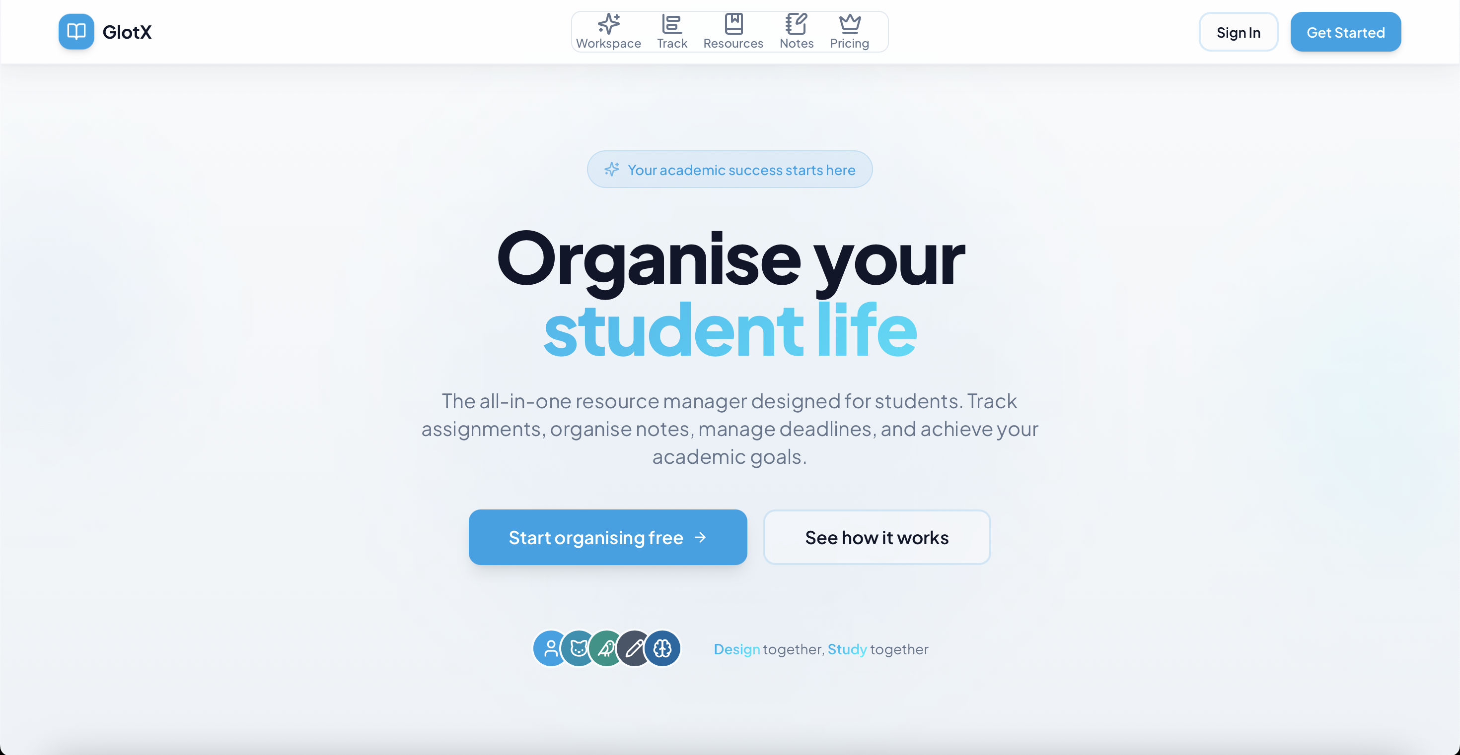 GlotX - Main product screenshot demonstrating key features and user interface