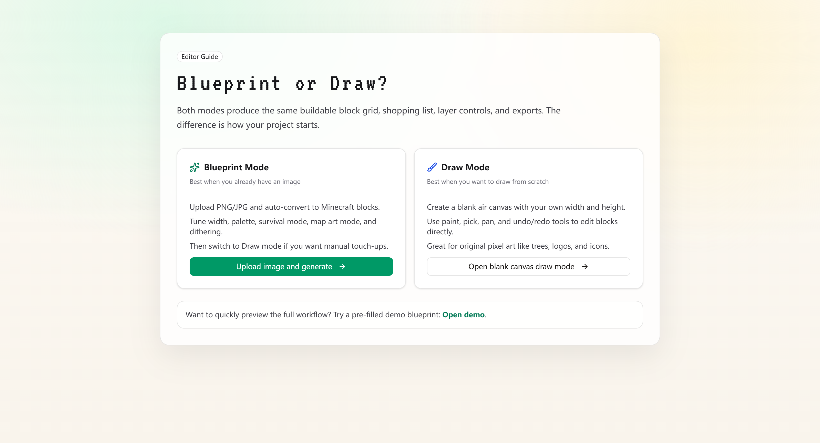 Minecraft Pixel Art — Image to Block gallery image