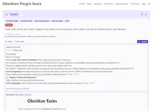 Obsidian Plugin Stats gallery image