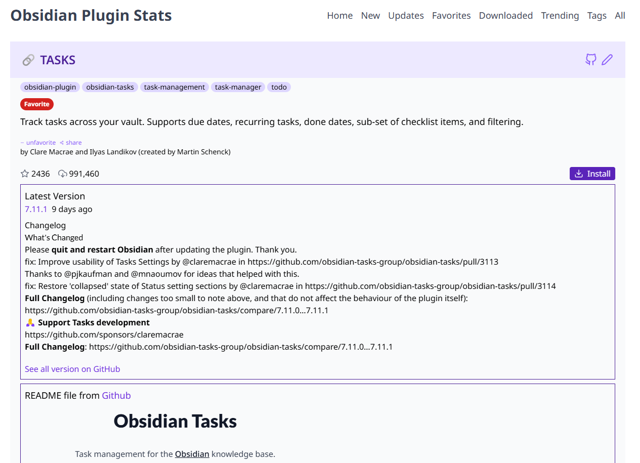 Obsidiyen eklenti istatistikleri media 2