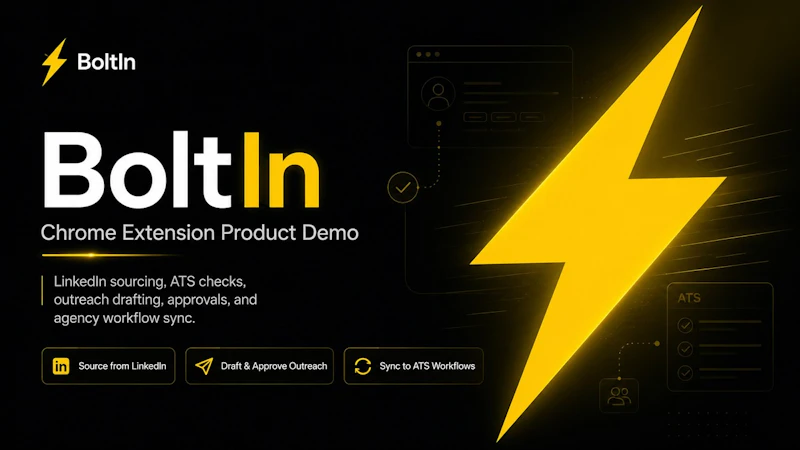 BoltIn - One Click Sourcer for LinkedIn screenshot 1 (video preview)