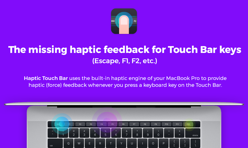 Haptic Touch Bar gallery image