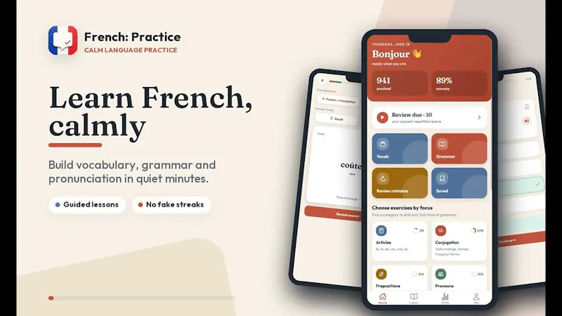 French: Practice screenshot 1 (video preview)