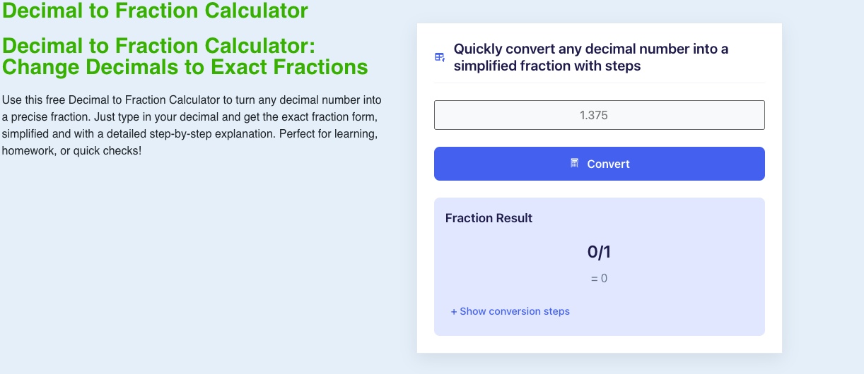 Fraction Calculator gallery image