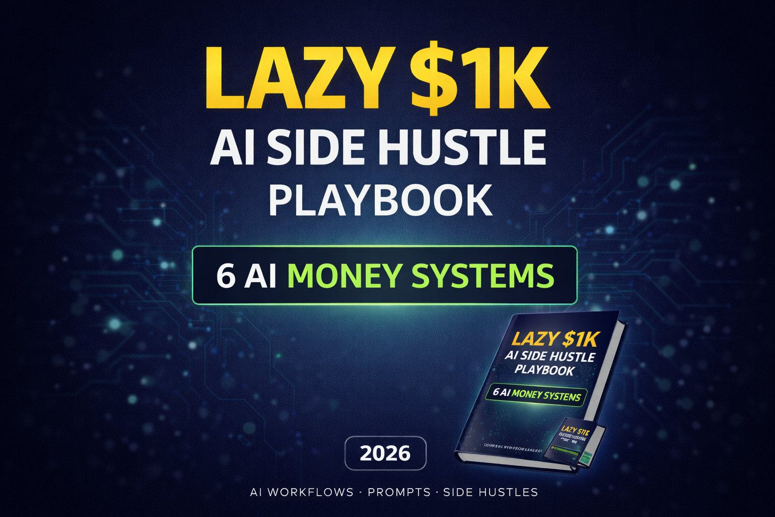 Lazy $1K AI Side Hustle Playbook
