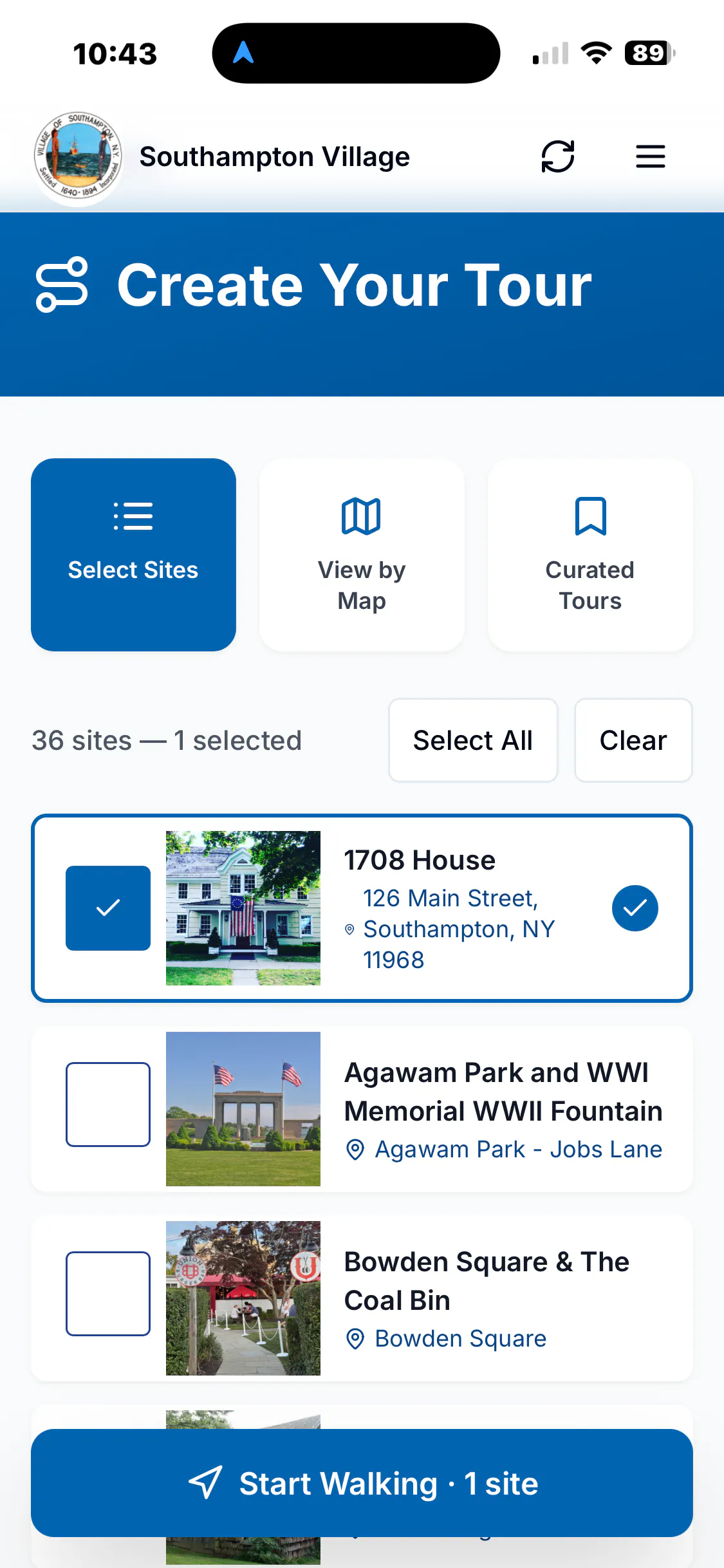 Branded GPS walking tour apps screenshot 5